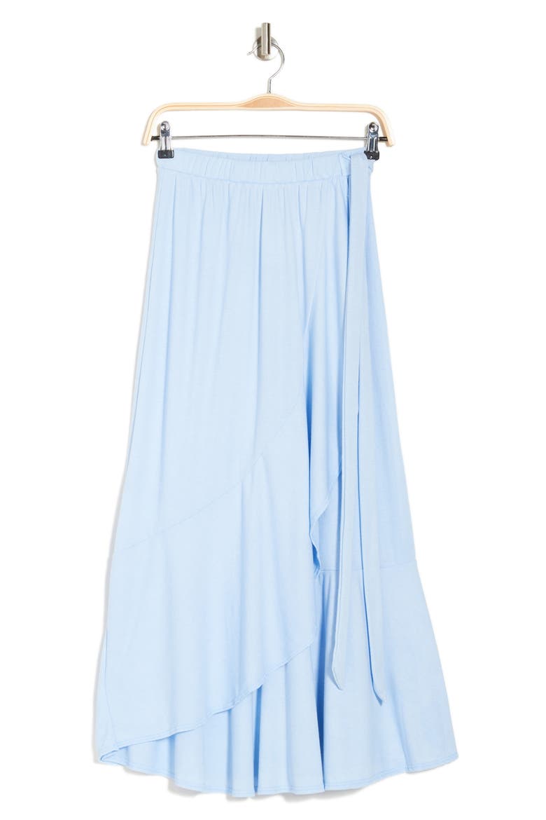 Faux Wrap Midi Skirt, Alternate, color, SUMMER SONG