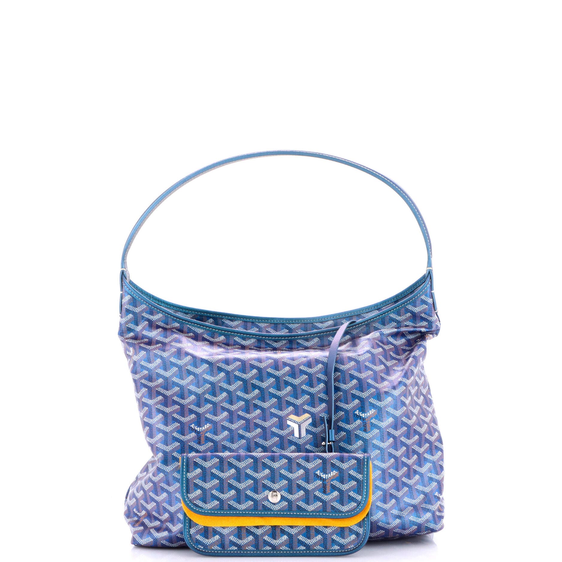 Pre-Owned Goyard Boheme Hobo Iridescent Coated Canvas, Alternate, color, Blue