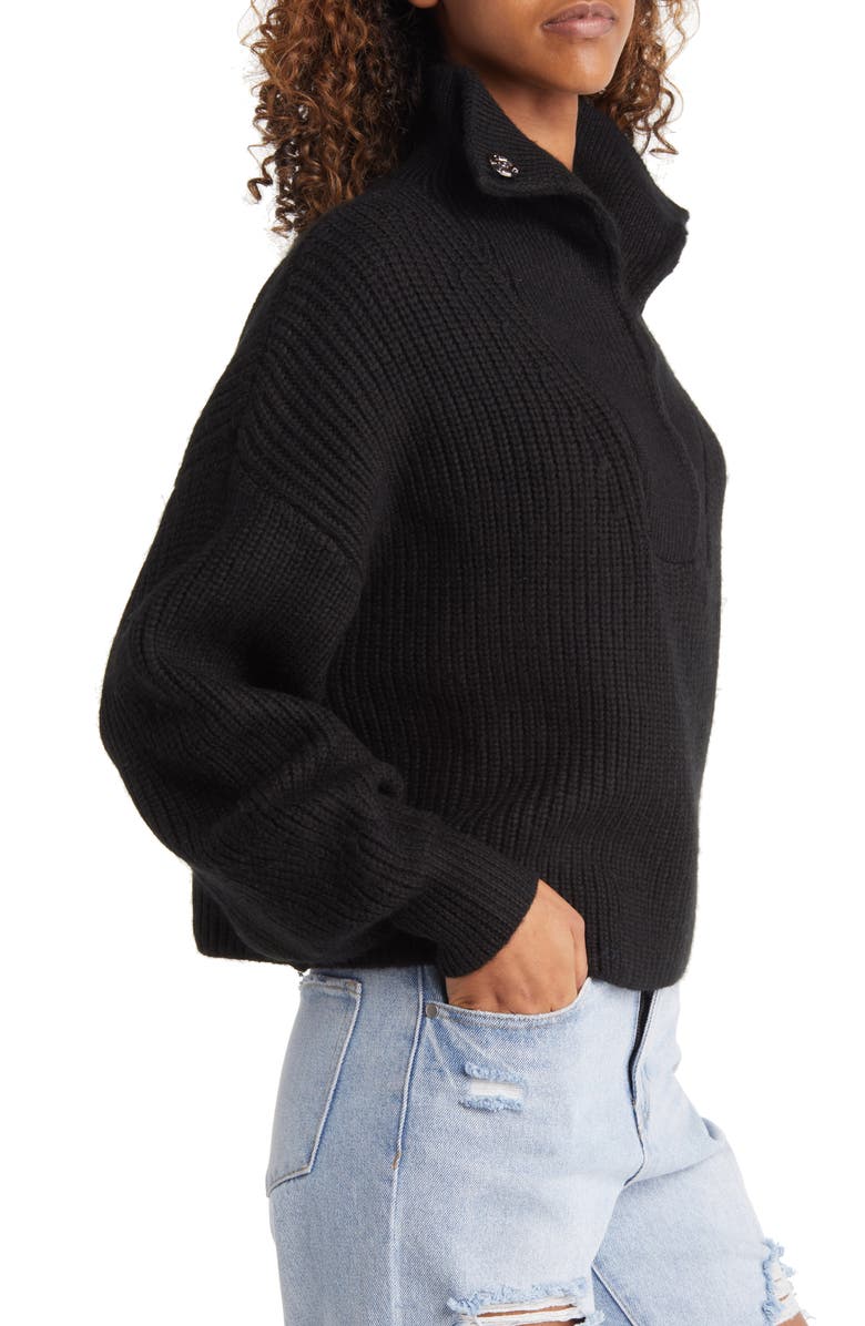 Topshop Stand Collar Sweater, Alternate, color,