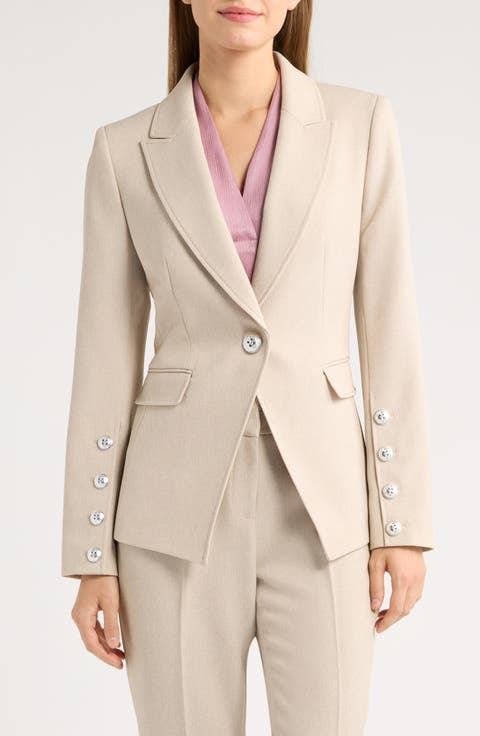 One-Button Structured Blazer