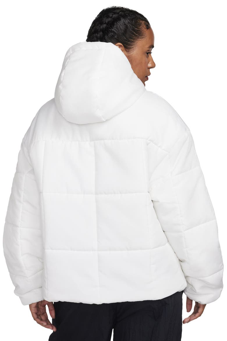 Sportswear Classic Therma-FIT Hooded Water Repellent Puffer Jacket, Alternate, color, SAIL/ BLACK