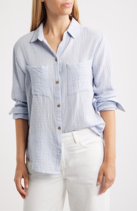 Micaela Cotton Button-Up Shirt