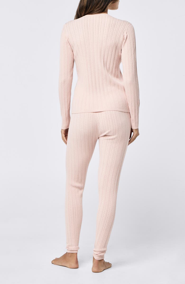 Papinelle Pointelle Pajamas, Alternate, color, Pearl Blush