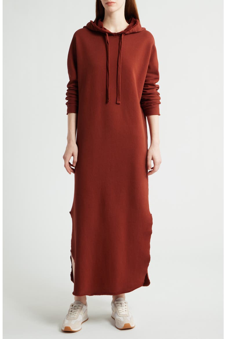 James Long Sleeve Hooded Cape Dress, Main, color, REDWOOD