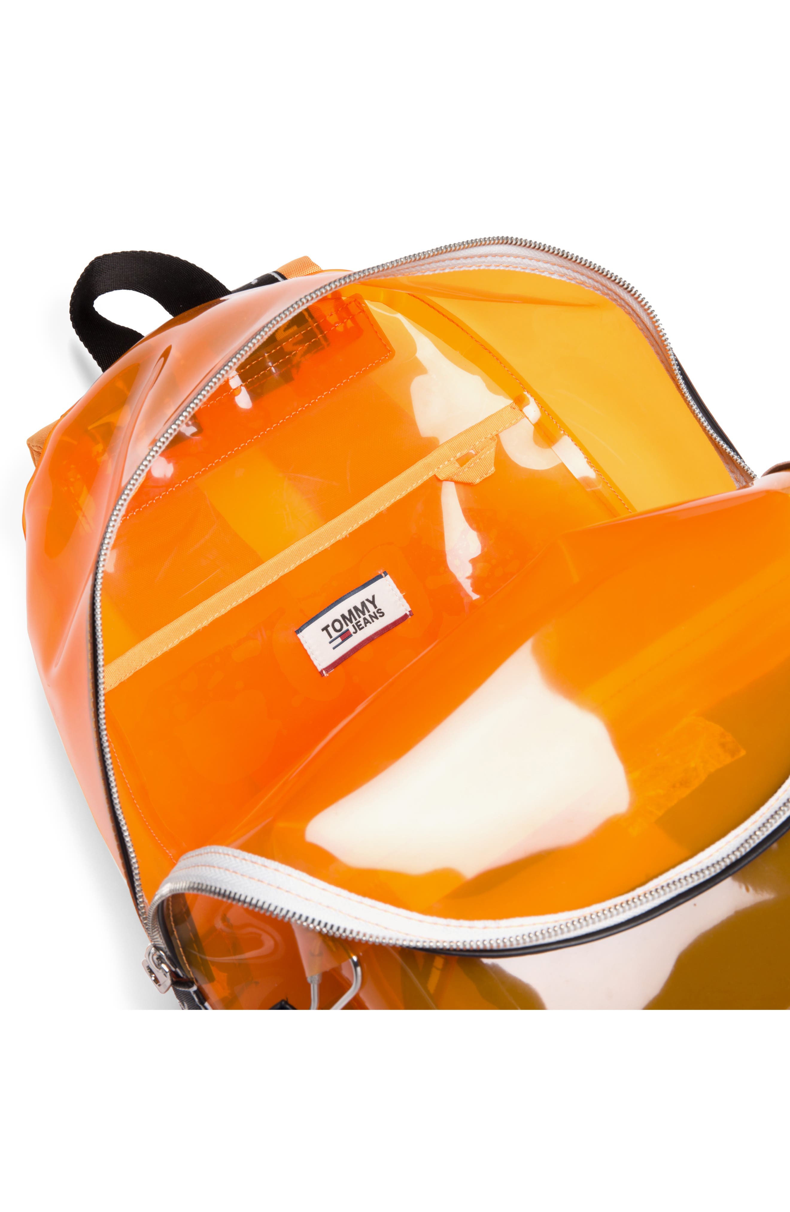 Woven Logo Clear Backpack, Alternate, color, RADIANT YELLOW