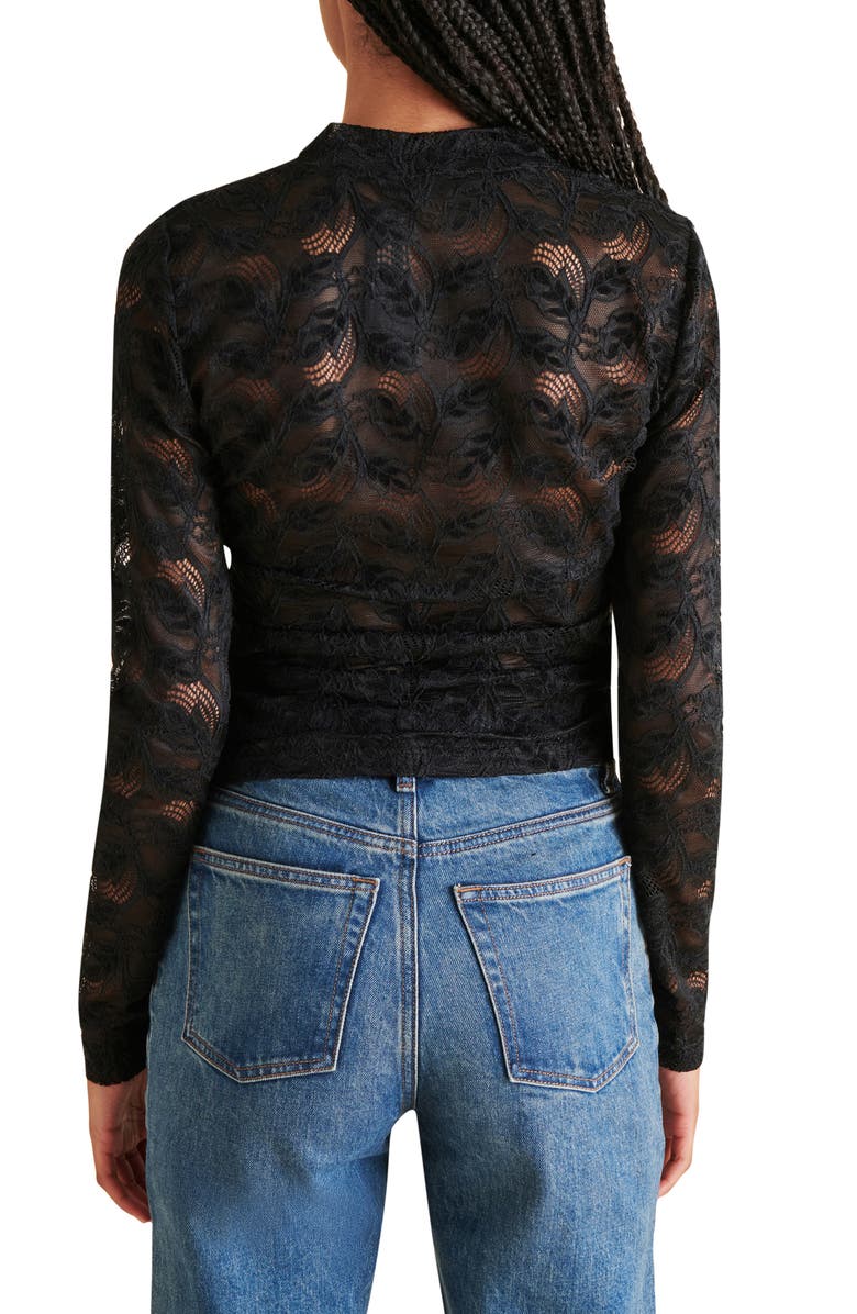 Steve Madden Cherie Lace Mock Neck Top, Alternate, color, 