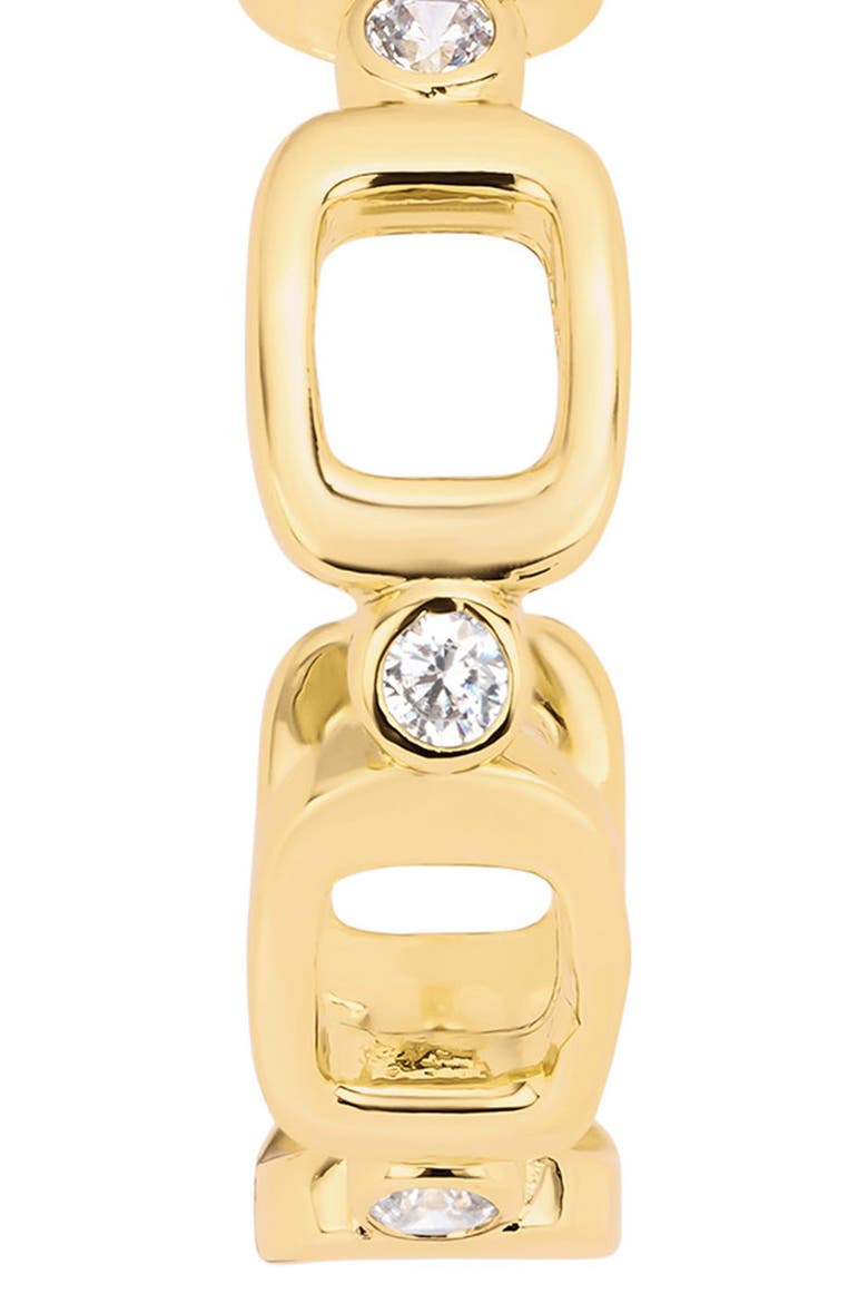 Modern Muse Square Tile CZ Hoop Earrings, Alternate, color, GOLD