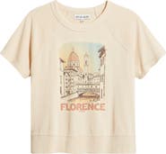 CITY BLUES Florence Short Sleeve Cotton Graphic Sweatshirt