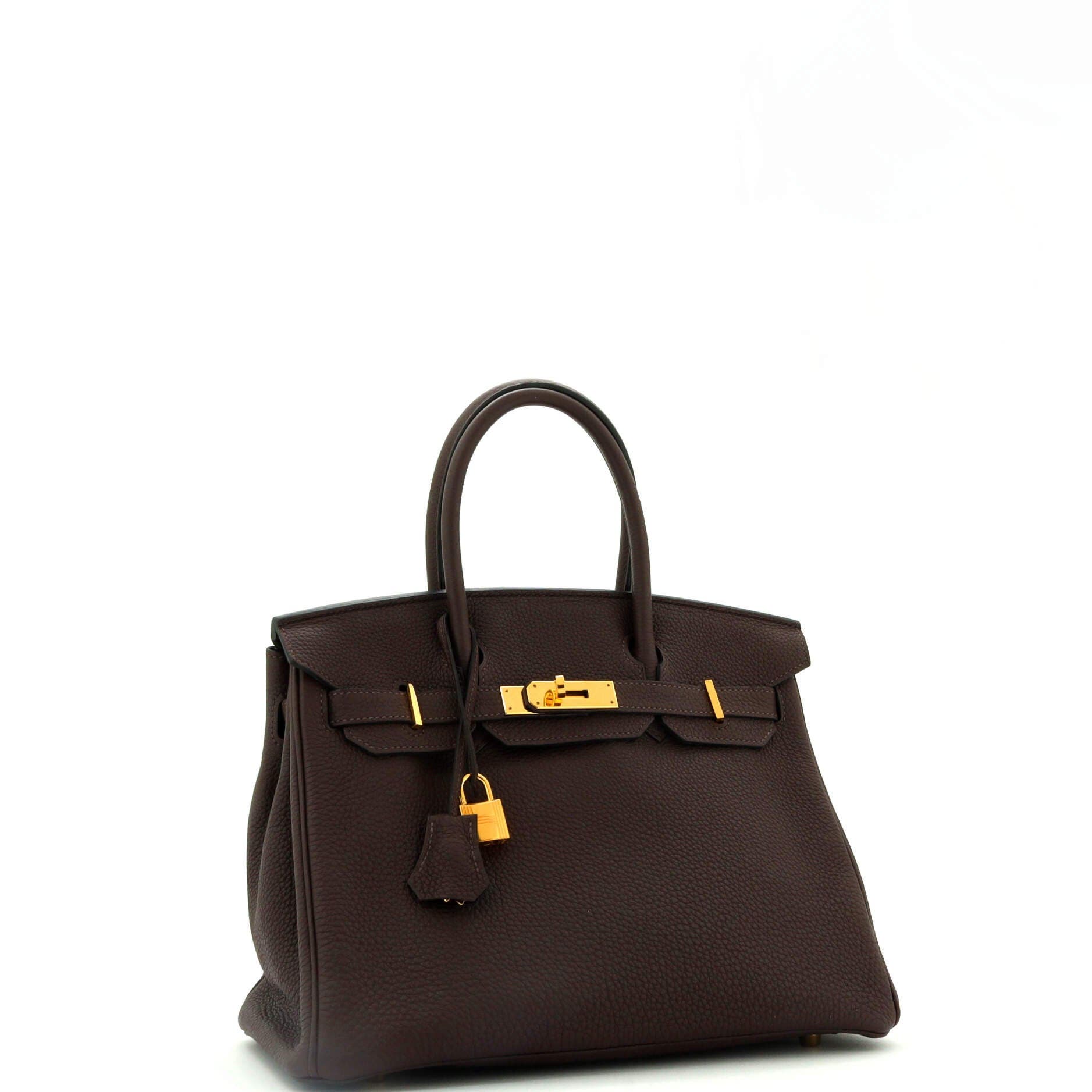 Pre-Owned Hermes Birkin Handbag Brown Togo with Gold Hardware 30, Alternate, color, 