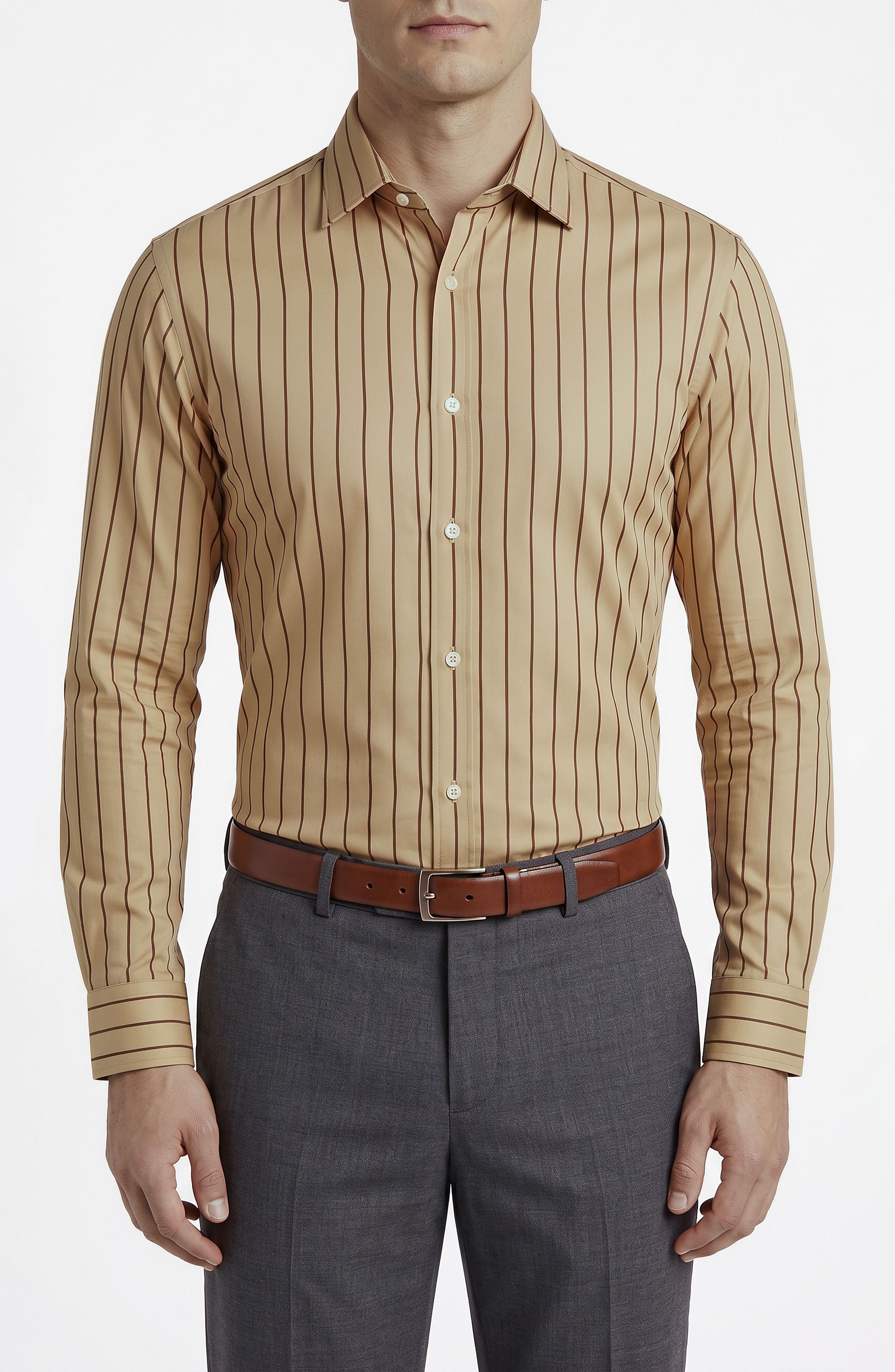 Striped Cotton Dress Shirt