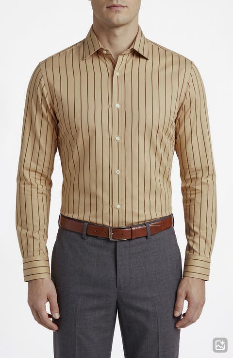 Striped Cotton Dress Shirt