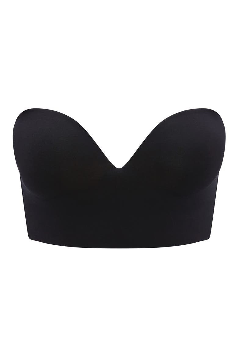 Zero Edge™ Strapless Underwire Bustier Bra, Alternate, color, BLACK