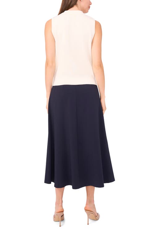 Halogen ® Lapel Collar Sweater Vest In White