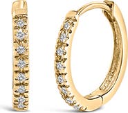 Haus of Brilliance 14K Gold 1/5 CTW Diamond Huggie Hoop Earrings