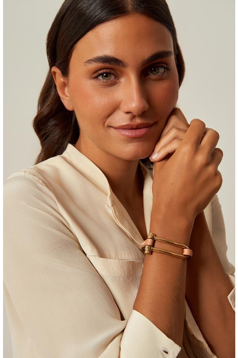 Koa Shackle Bracelet, Alternate, color, Gold