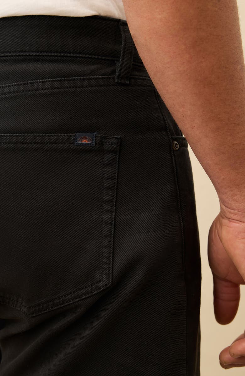Faherty Reserve Classic Fit Stretch Cotton Twill 5-Pocket Pants, Alternate, color, Ridge Black