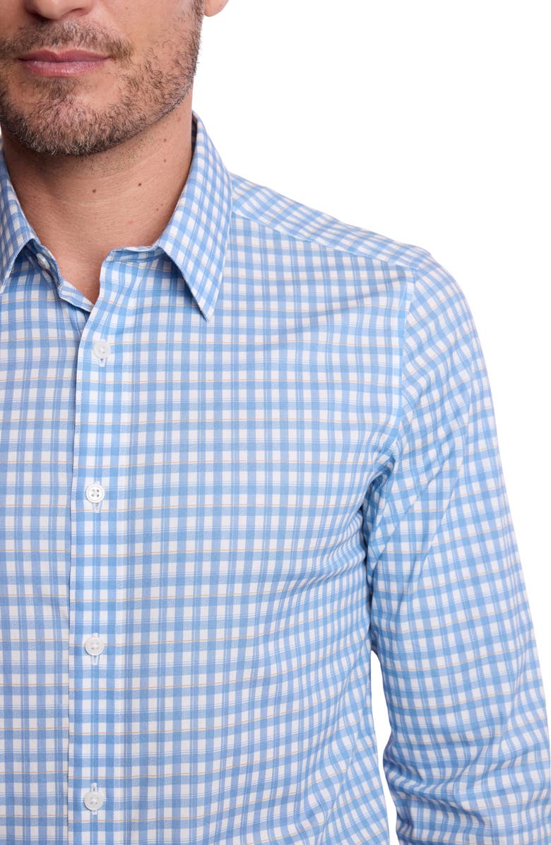 PAISLEY & GRAY Parker Trim Fit Stretch Cotton Button-Up Shirt, Alternate, color, Blue White Check