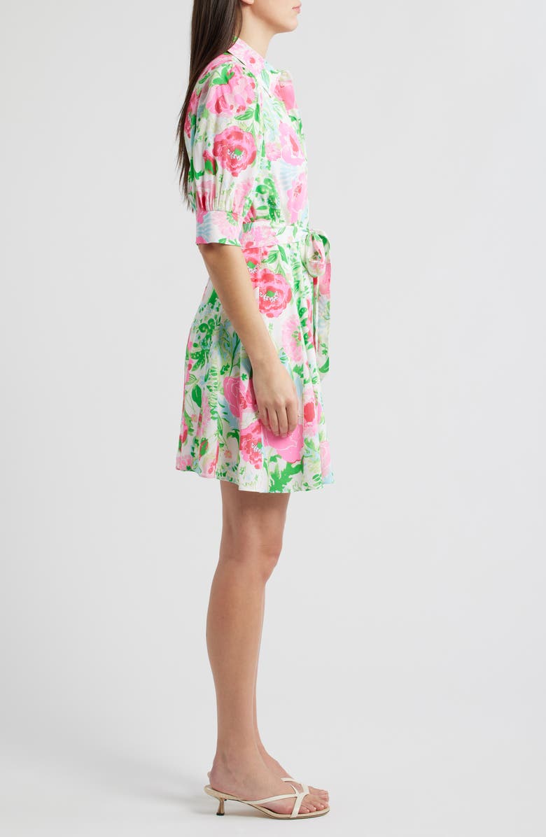 Lilly Pulitzer<sup>®</sup> Larkyn Floral Elbow Sleeve Shirtdress, Alternate, color, Multi Poppy Party