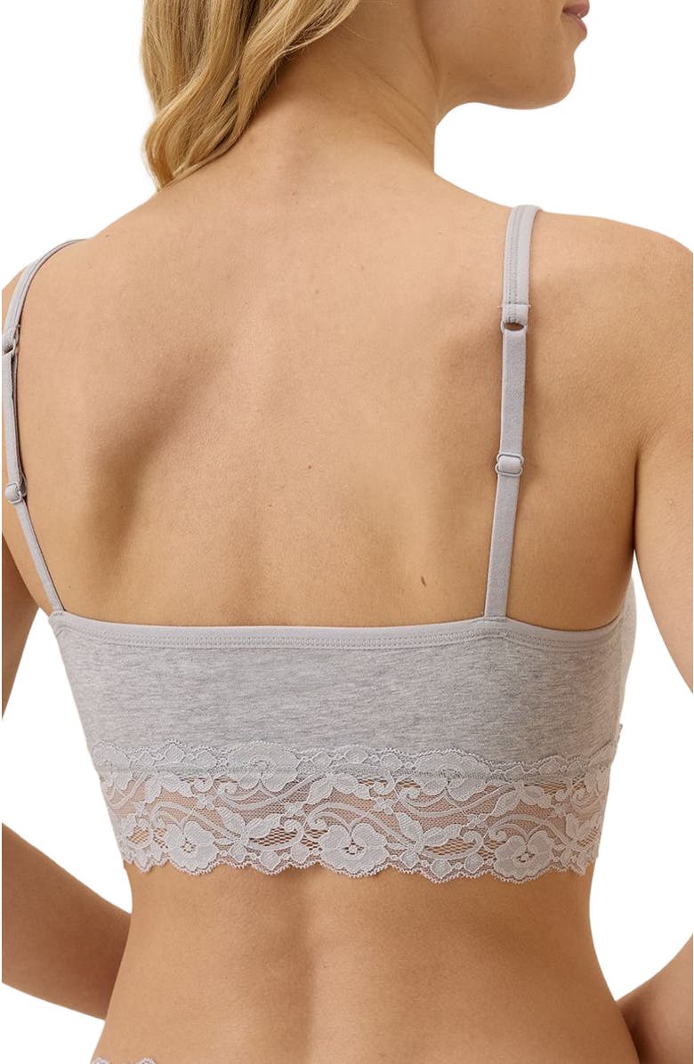 Pact Lace Smooth Cup Bralette, Alternate, color, Light Heather Grey