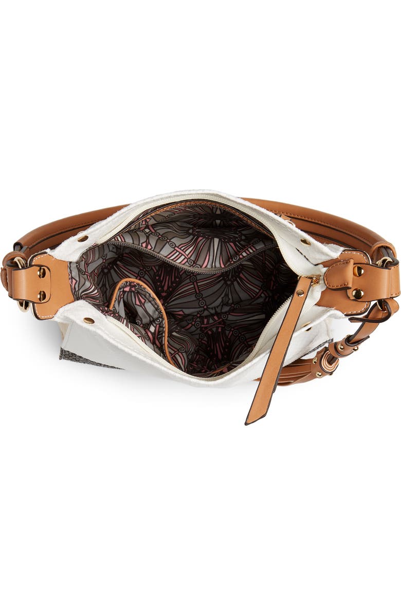 Sondra Roberts Colorblock Faux Leather Mini Hobo Bag, Alternate, color,