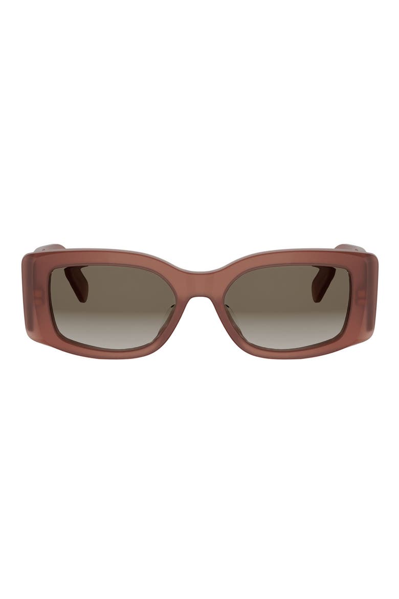 Maxi Triomphe 53mm Gradient Rectangular Sunglasses, Main, color, LIGHT BROWN / GRADIENT BROWN