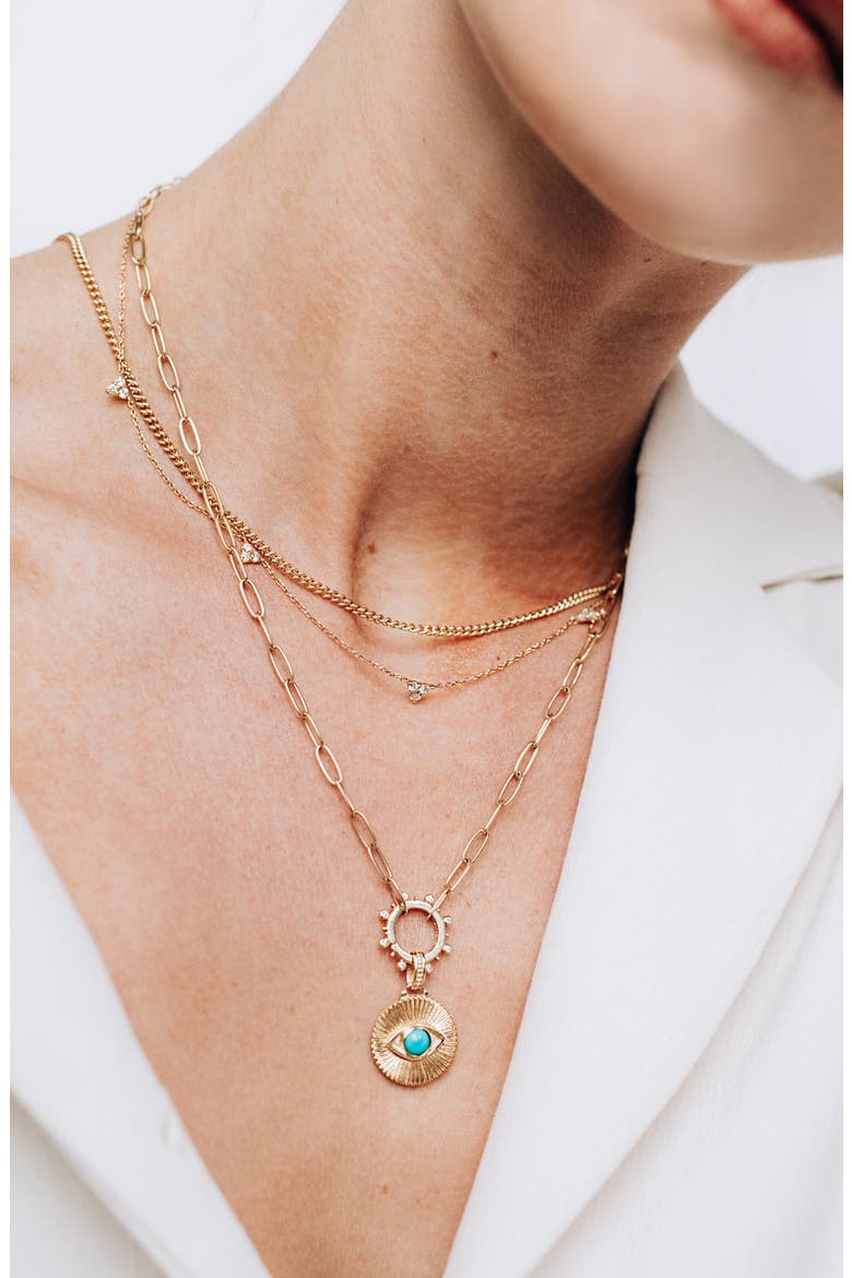 Curb Chain Necklace, Alternate, color, YELLOW GOLD
