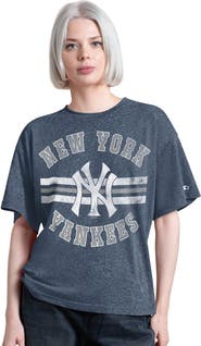 STARTER Women's Starter Navy New York Yankees Jump Shot Boyfriend Tri-Blend T-Shirt