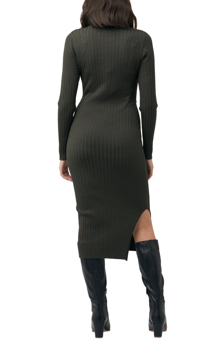 Ripe Maternity Nella Long Sleeve Rib Maternity Dress, Alternate, color,
