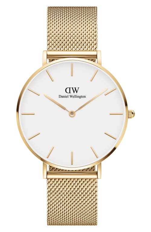 Daniel Wellington Grand Petite Evergold Mesh Strap Watch, 36mm In Gold