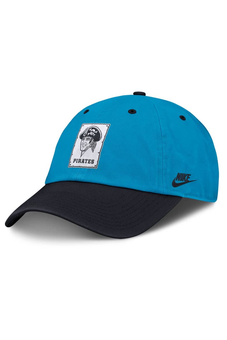 Men's Nike Blue/Navy Pittsburgh Pirates Neon 90s Club Adjustable Hat, Main, color, Blue