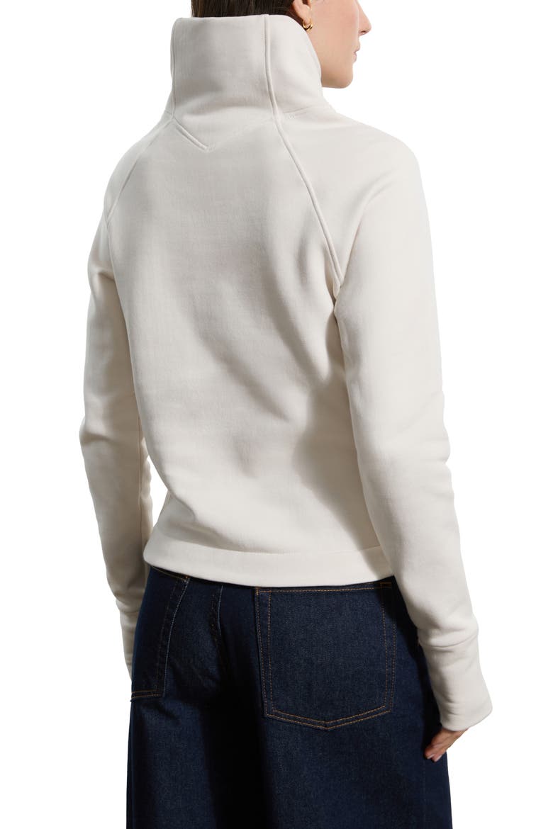 Washington Mock Neck Sweatshirt, Alternate, color, CREAM