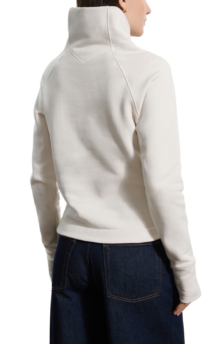 Marcella Washington Mock Neck Sweatshirt, Alternate, color, Cream