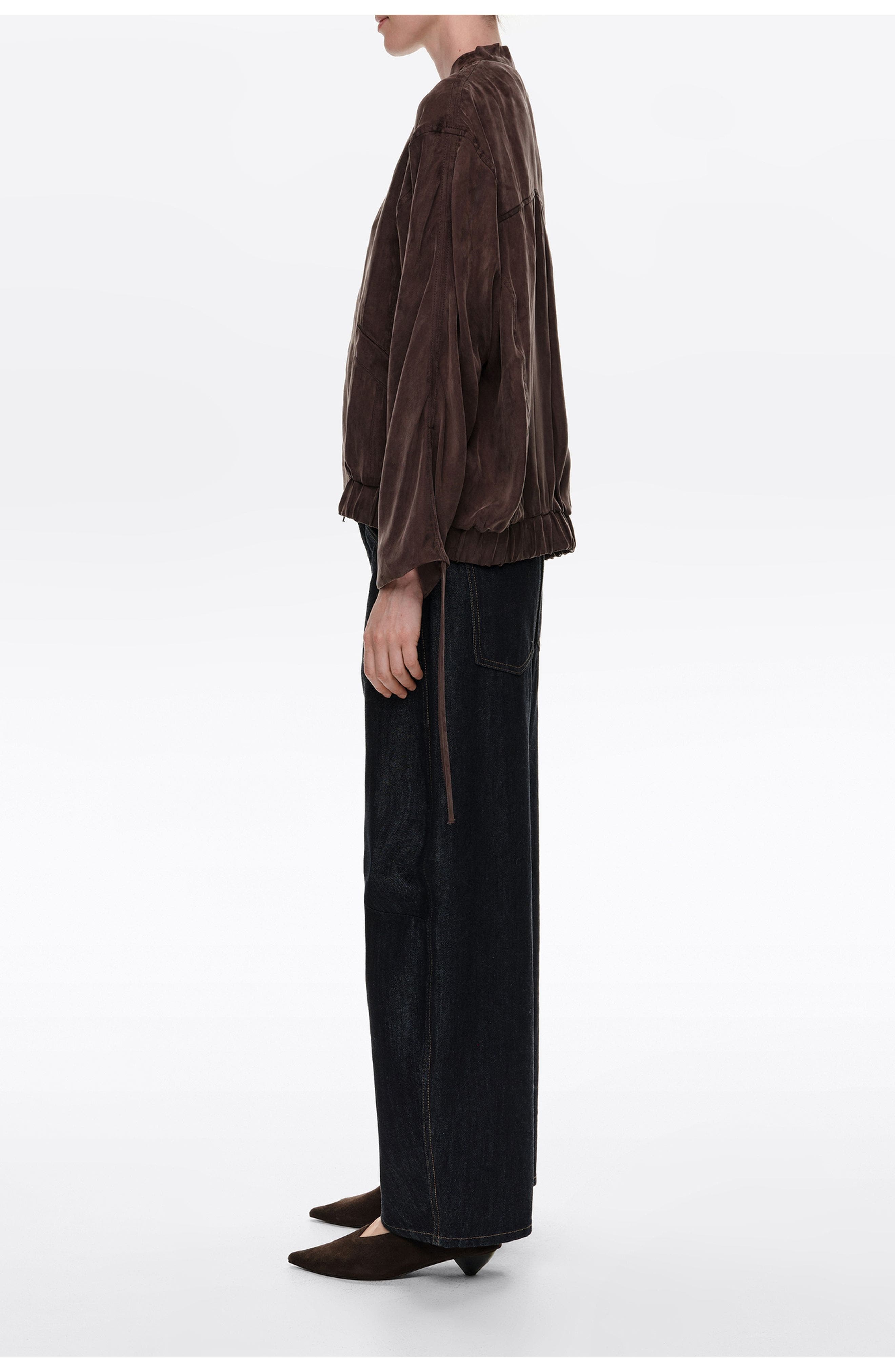 BIMBA Y LOLA Fluid Cropped Bomber Jacket (Women) | Nordstrom
