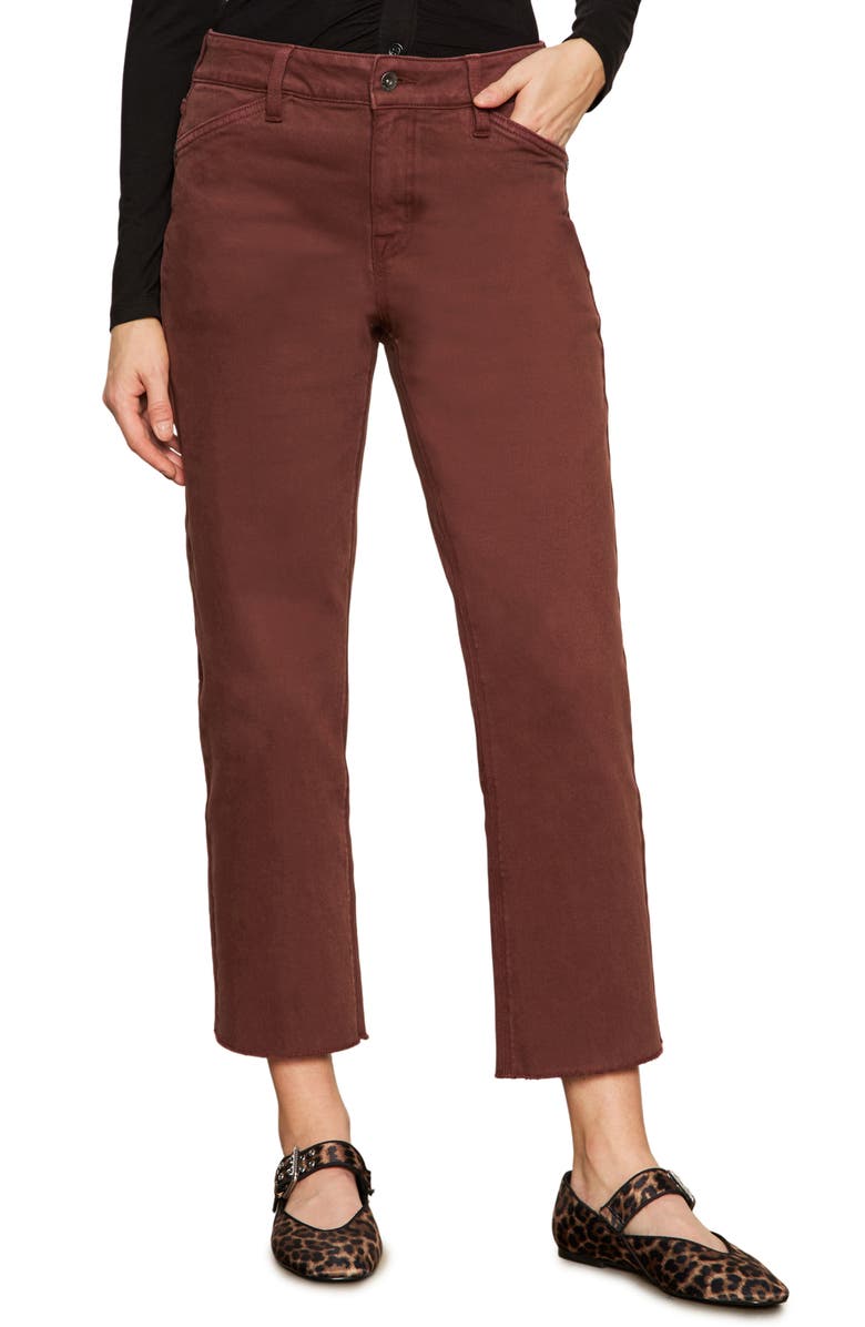 Sanctuary Cadence '90s Raw Hem Ankle Straight Leg Jeans, Main, color, Chicory