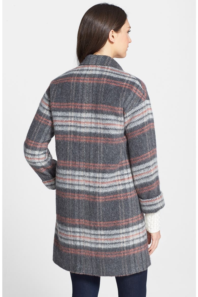 Plaid Coat, Alternate, color, PALE GREY/ PINK