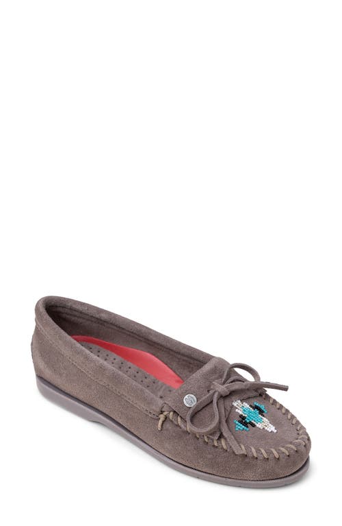 Minnetonka Nizhoni Moc Slipper in Grey at Nordstrom, Size 9