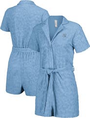 LUSSO Women's Lusso Blue New York Yankees Trixie Cheetah Romper
