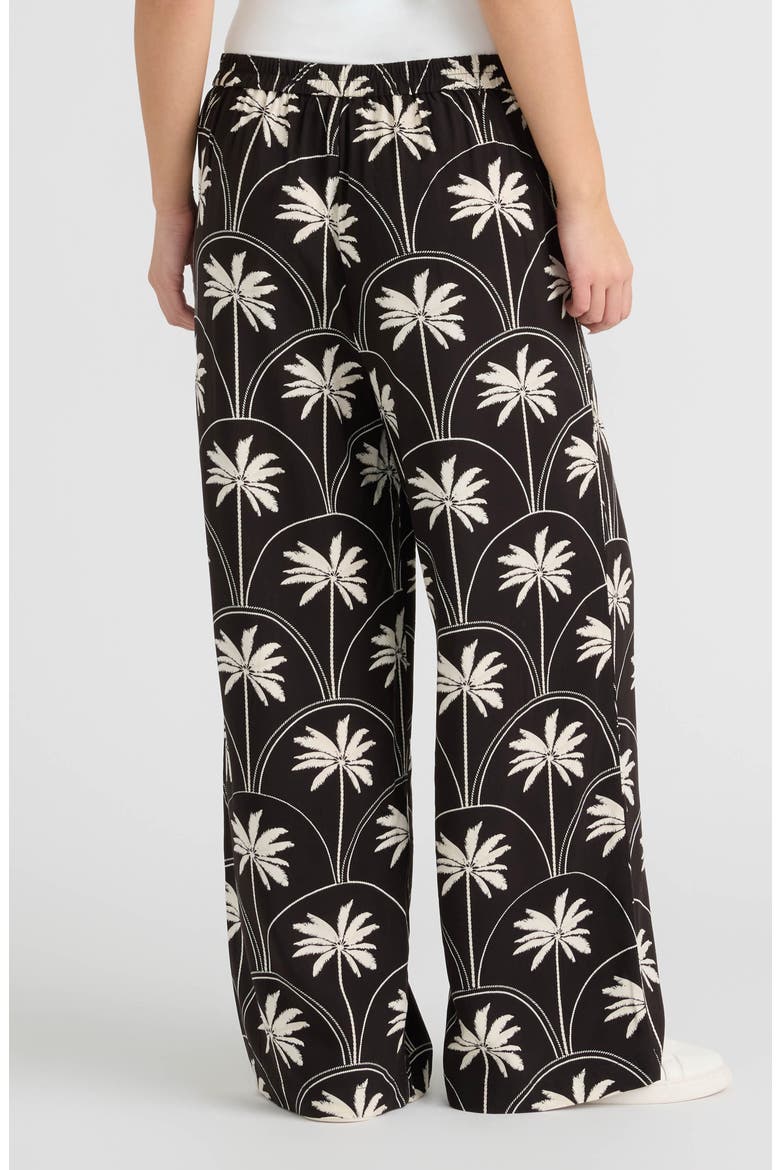 Wide Leg Challis Pants, Alternate, color, PALM GROVE