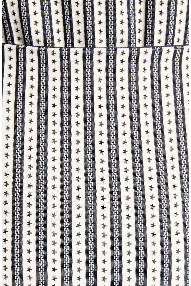 Jacquard Stripe Knit Miniskirt, Alternate, color, IVORY/NAVY