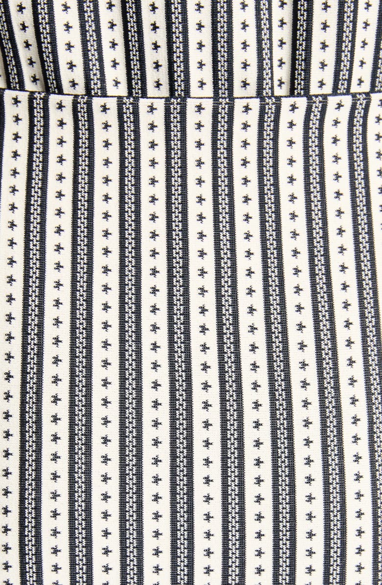 McQueen Jacquard Stripe Knit Miniskirt, Alternate, color, Ivory/Navy