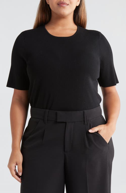 Tahari ASL Rib Top in Black 