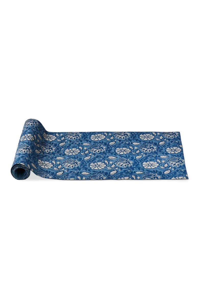 Floral Cotton Table Runner, Main, color, BLUE MULTI