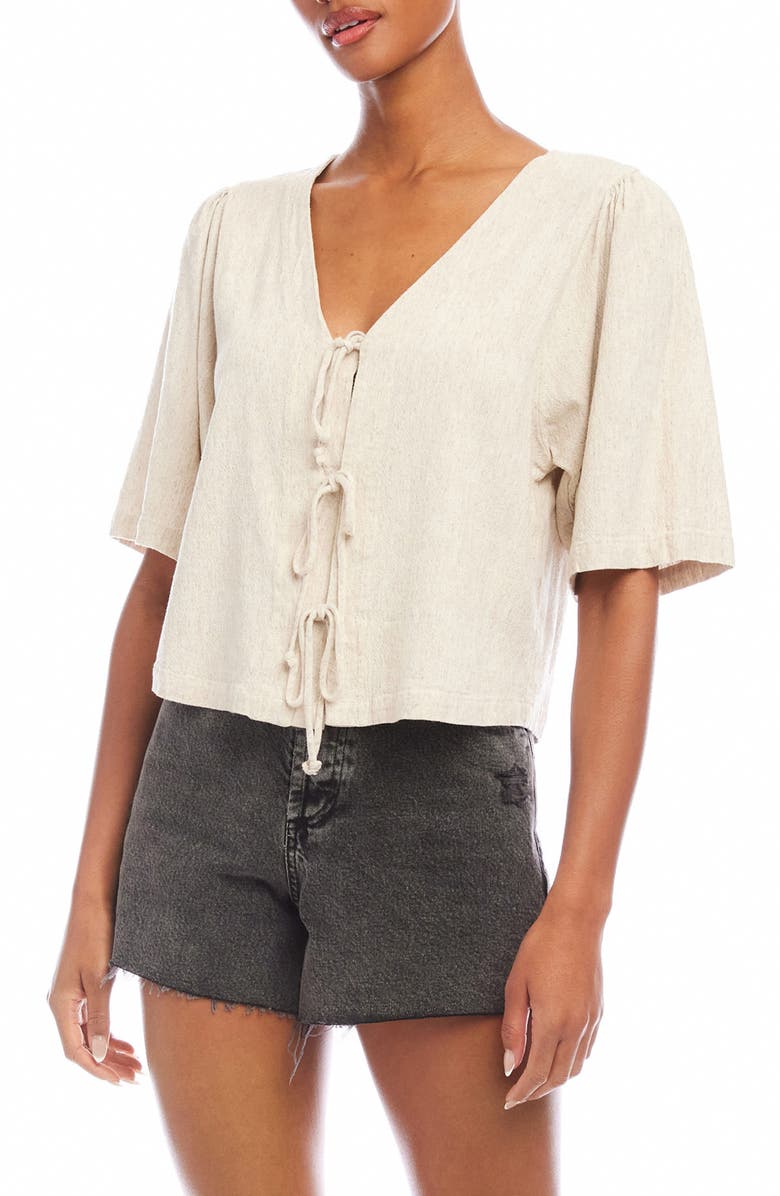 FIFTEEN TWENTY Nadine Bow Detail Woven Shirt, Main, color, 