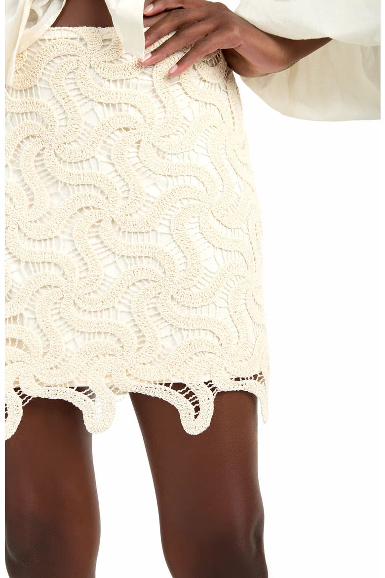 Rico Scallop Lace Skirt, Alternate, color, Bonita Beige