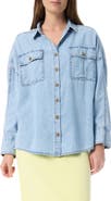 DO by Dee Ocleppo Abigail Oversize Cotton Blend Button-Up Shirt