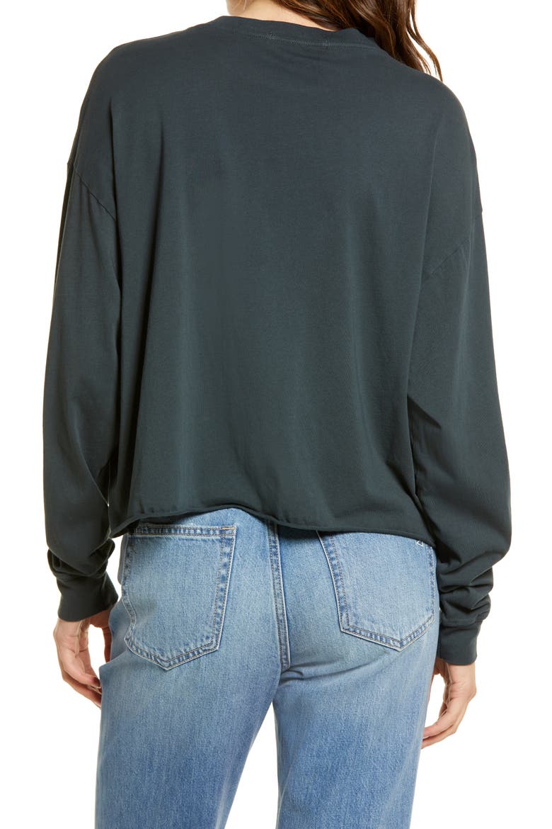 AC/DC Crop Graphic Sweatshirt, Alternate, color, VINTAGE BLACK