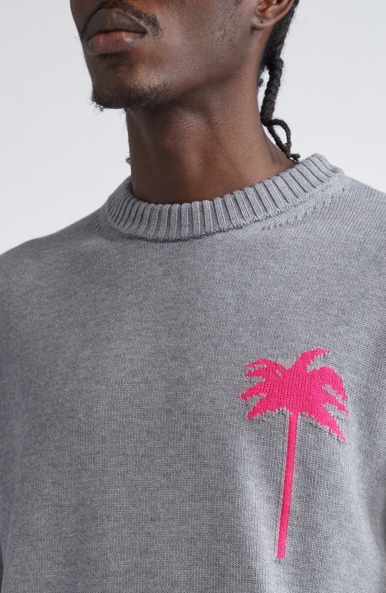 Palm Angels Palms Intarsia Sweater, Alternate, color, 