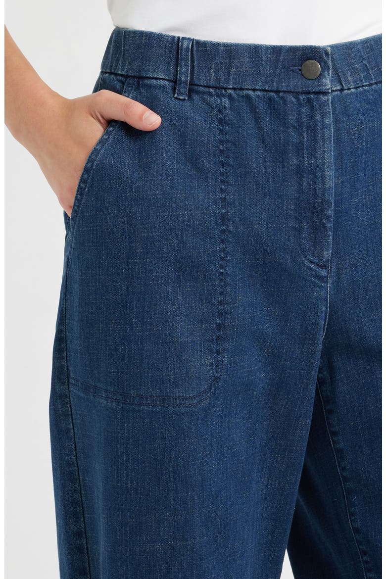 Organic & Recycled Cotton High Waist Ankle Arch Jeans, Alternate, color, MEDIUM INDIGO