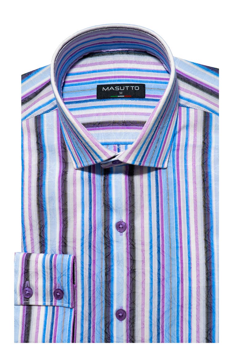 Simons Button Down Long Sleeve Shirt, Main, color, Purple