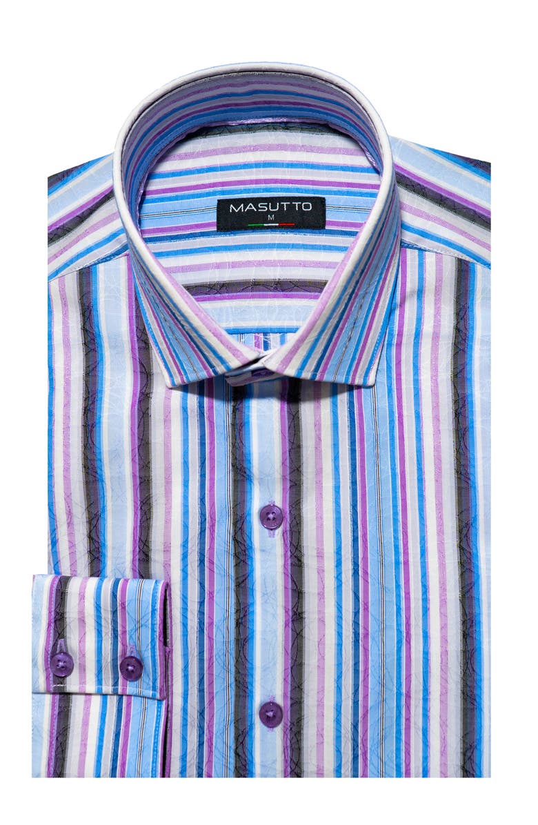 MASUTTO Simons Button Down Long Sleeve Shirt, Main, color, Purple
